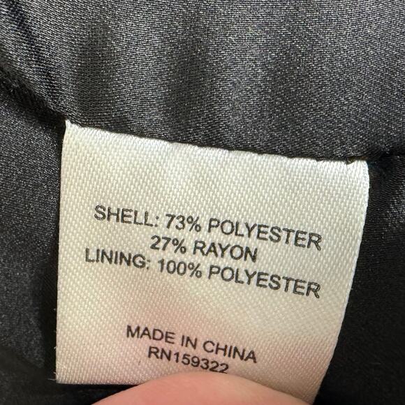 Central Park West Clarke Tweed Double Breasted Blazer Women's M Charcoal Black - Picture 14 of 15